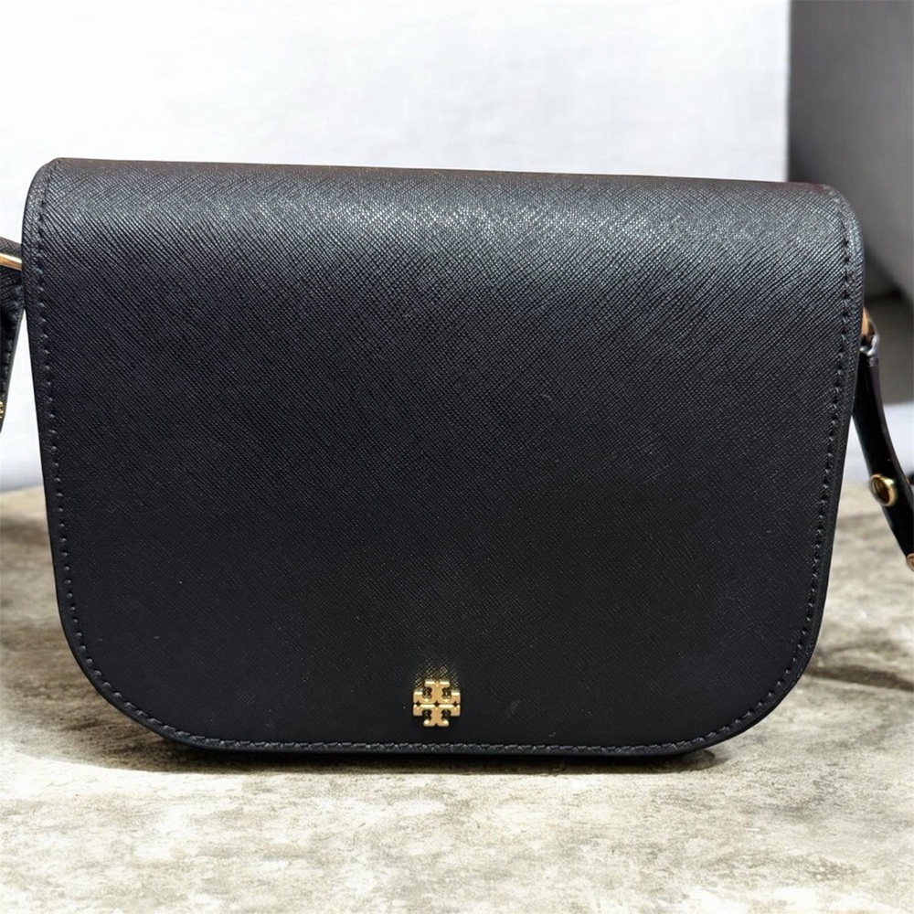 Tory Burch Black Leather Small Crossbody Bag